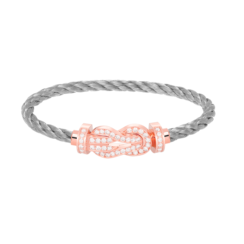 ¡®Imperial¡¯CHANCE LARGE 8 FIGURE BUCKLE FULL DIAMOND BRACELET ROSE GOLD