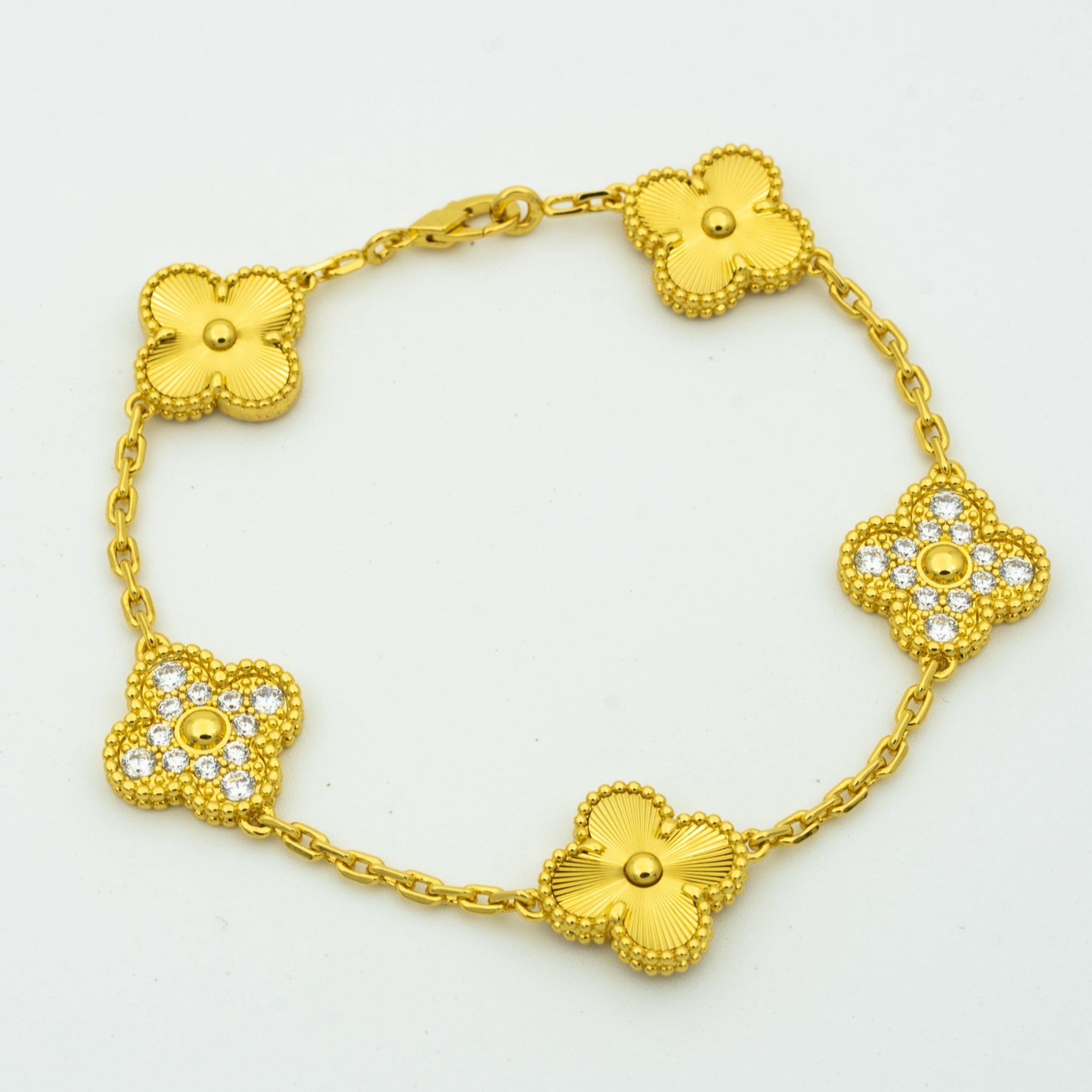 ¡®Imperial¡¯CLOVER BRACELET 5 MOTIFS GOLD DIAMOND