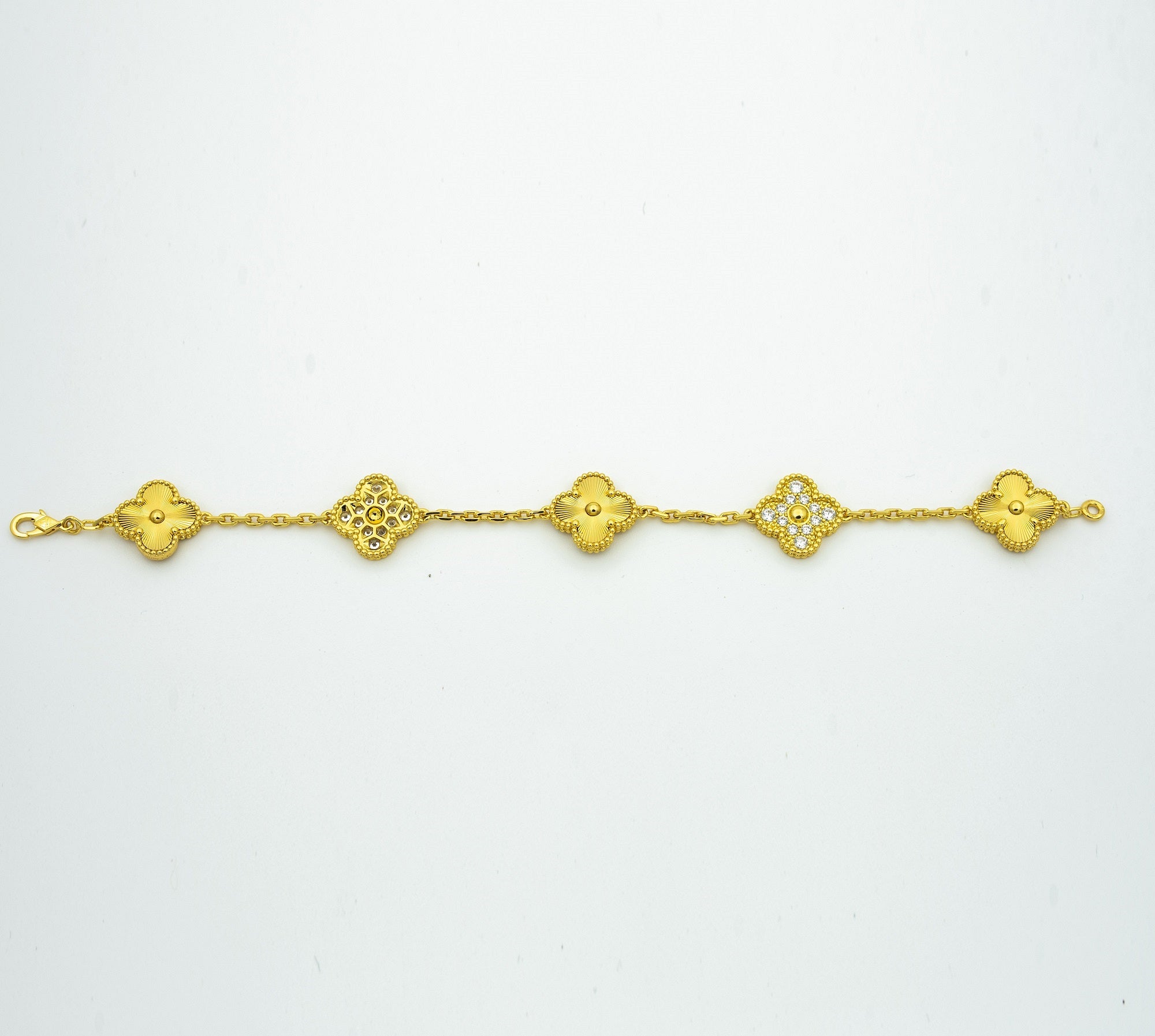 ¡®Imperial¡¯CLOVER BRACELET 5 MOTIFS GOLD DIAMOND