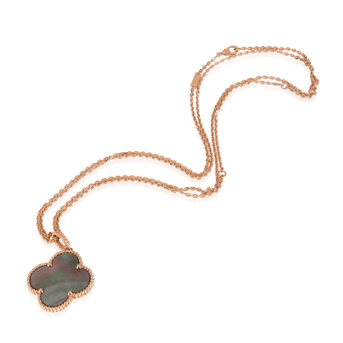 ¡®Imperial¡¯CLOVER 25MM GOLD DARK MOP BIG CLOVER NECKLACE