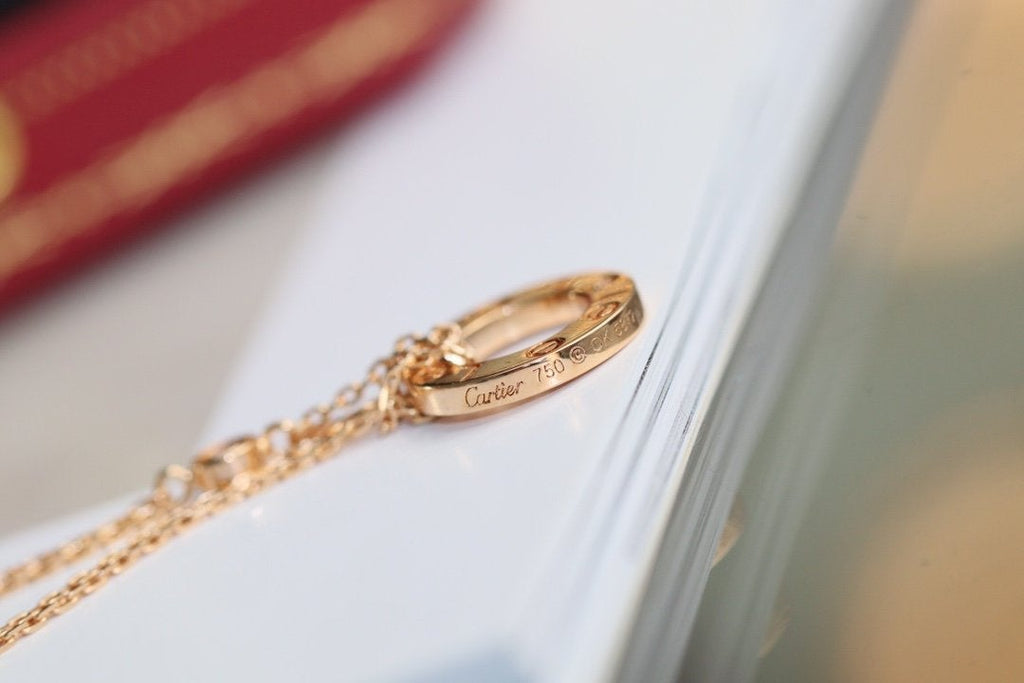 ¡®Imperial¡¯LOVE NECKLACE ADJUSTABLE ROSE GOLD 2 DIAMOND