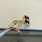 ¡®Imperial¡¯CLOVER MEDIUM 1 MOTIFS GRAY MOP  DIAMOND EARRINGS