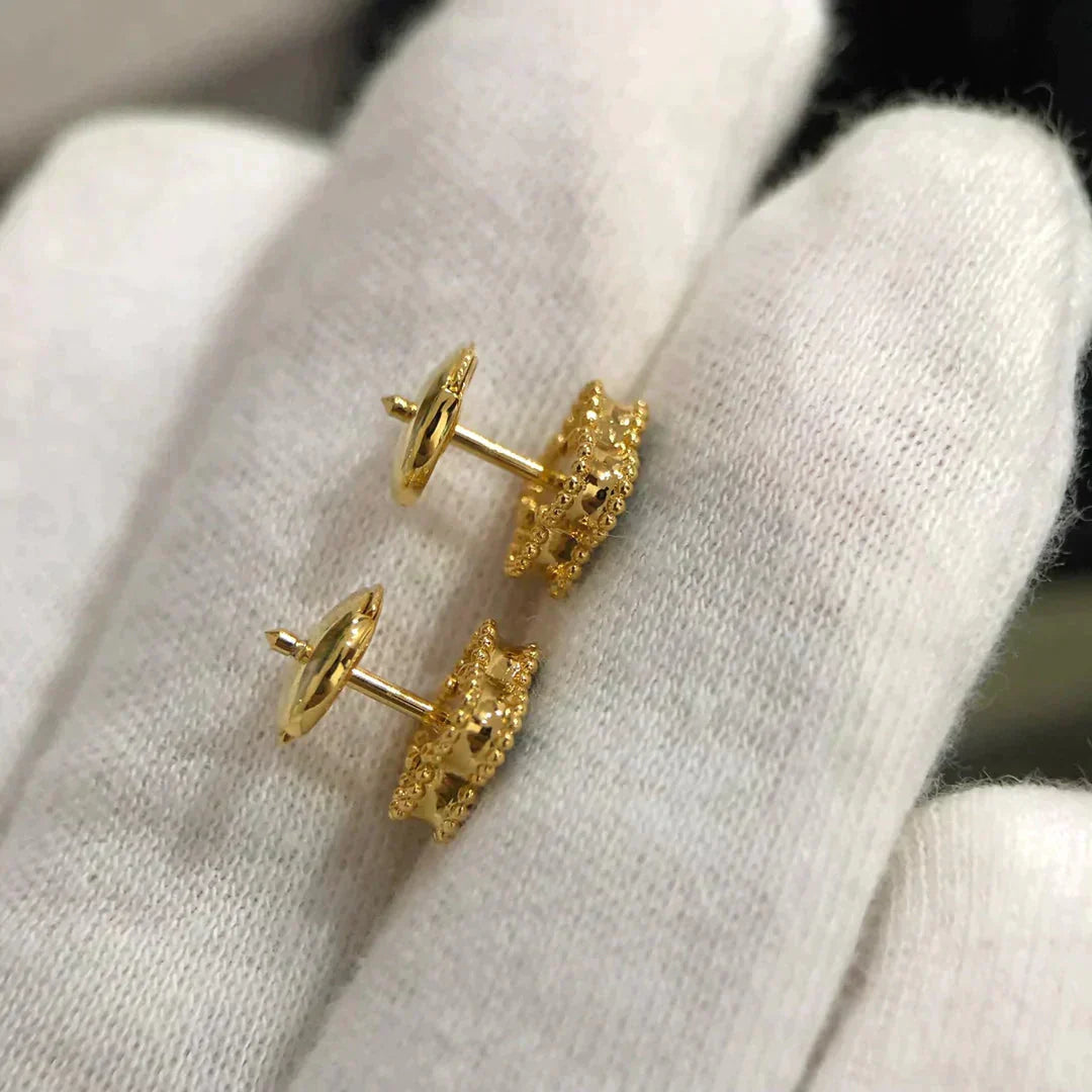 ¡®Imperial¡¯CLOVER MINI 9.5MM MALACHITE  EARRINGS