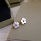 ¡®Imperial¡¯LUCKY PINK GOLD WHITE MOP EARRINGS