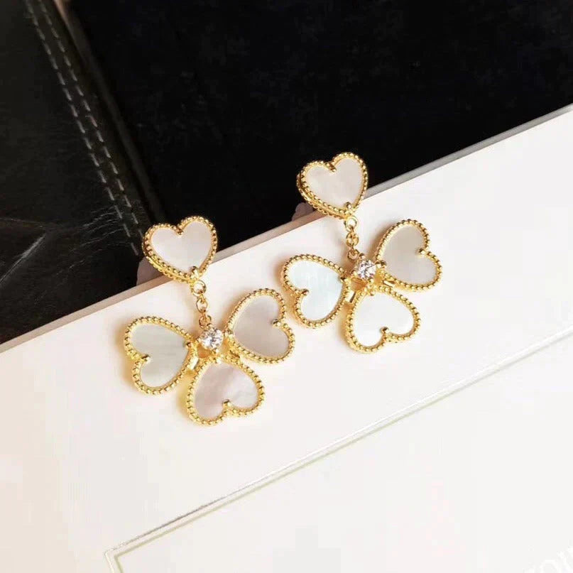 ¡®Imperial¡¯CLOVER SWEET WHITE MOP EARRINGS