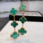 ¡®Imperial¡¯CLOVER MALACHITE 3 MOTIFS GOLD