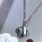 ¡®Imperial¡¯CLOVER 25MM GOLD DARK MOP BIG CLOVER NECKLACE