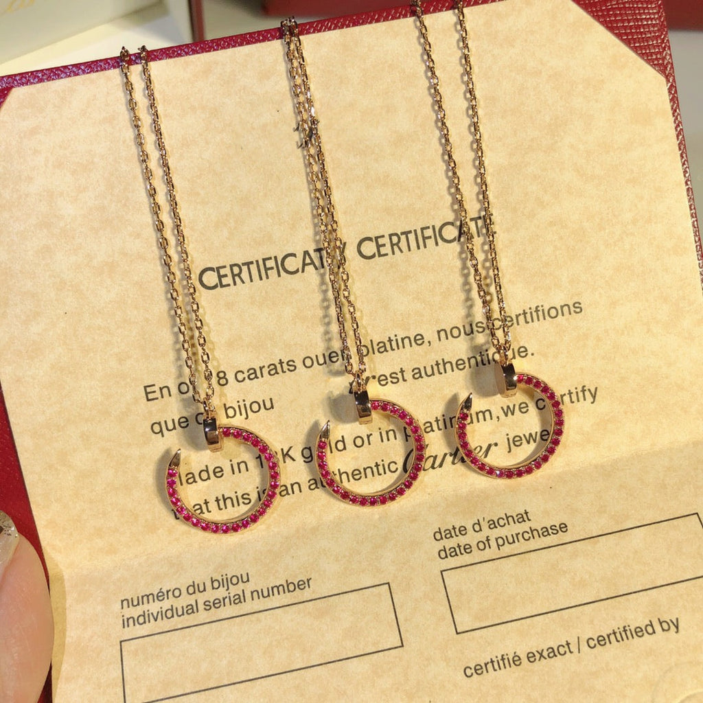 ¡®Imperial¡¯JUSTE NECKLACE GOLD RED DIAMONDS