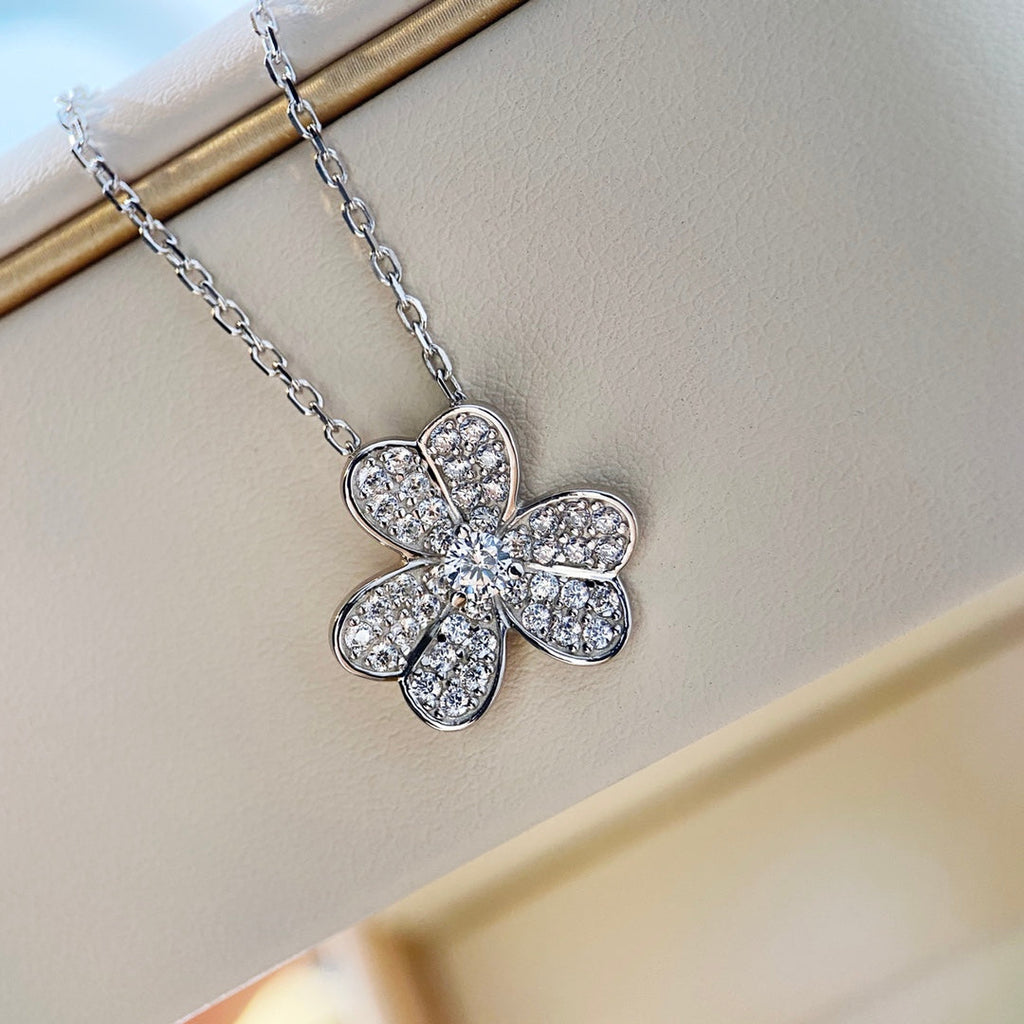 ¡®Imperial¡¯CLOVER DIAMOND NECKLACE SILVER