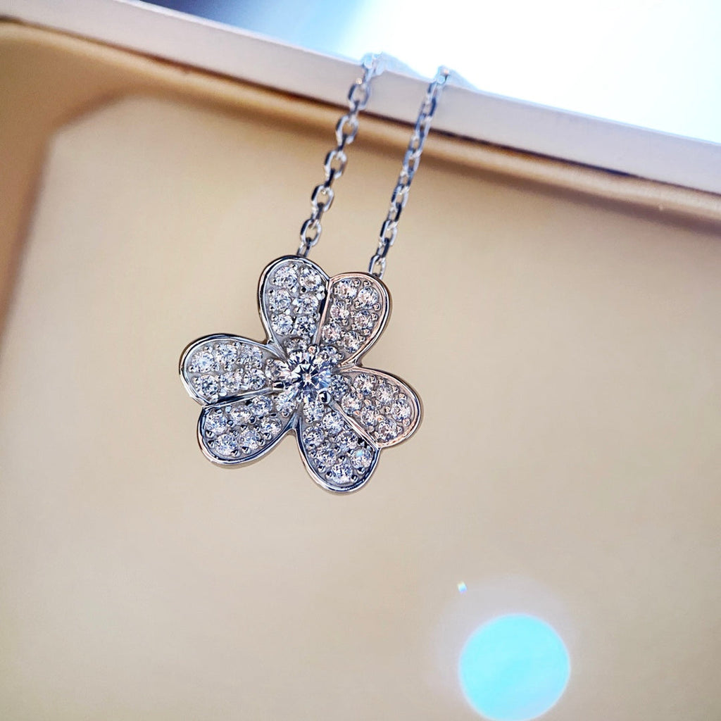 ¡®Imperial¡¯CLOVER DIAMOND NECKLACE SILVER