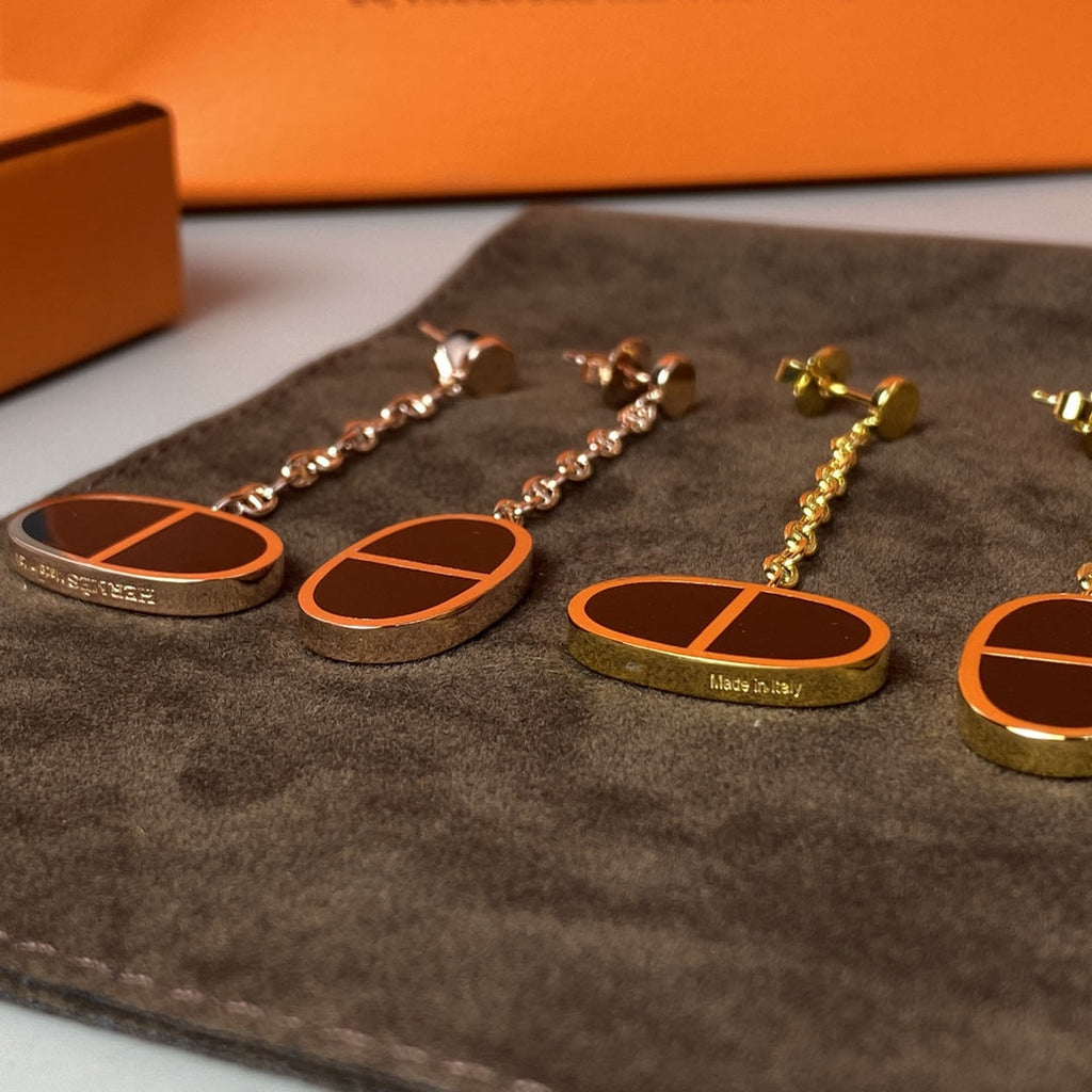 ¡®Imperial¡¯CHAINE VERSO BLACK CERAMIC EARRINGS