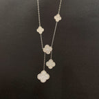 ¡®Imperial¡¯CLOVER 5 MOTIFS SILVER DIAMONDS NECKLACE