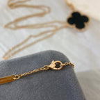 ¡®Imperial¡¯CLOVER 25MM NECKLACE GOLD ONYX