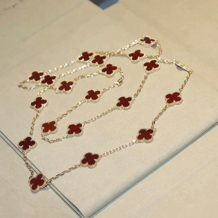 ¡®Imperial¡¯CLOVER 20 MOTIFS CARNELIAN NECKLACE