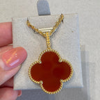 ¡®Imperial¡¯CLOVER 25MM NECKLACE GOLD CARNELIAN