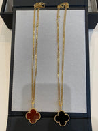 ¡®Imperial¡¯CLOVER 25MM NECKLACE GOLD CARNELIAN