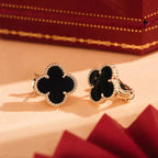 ¡®Imperial¡¯CLOVER MEDIUM 1 MOTIFS  ONYX STUD EARRINGS