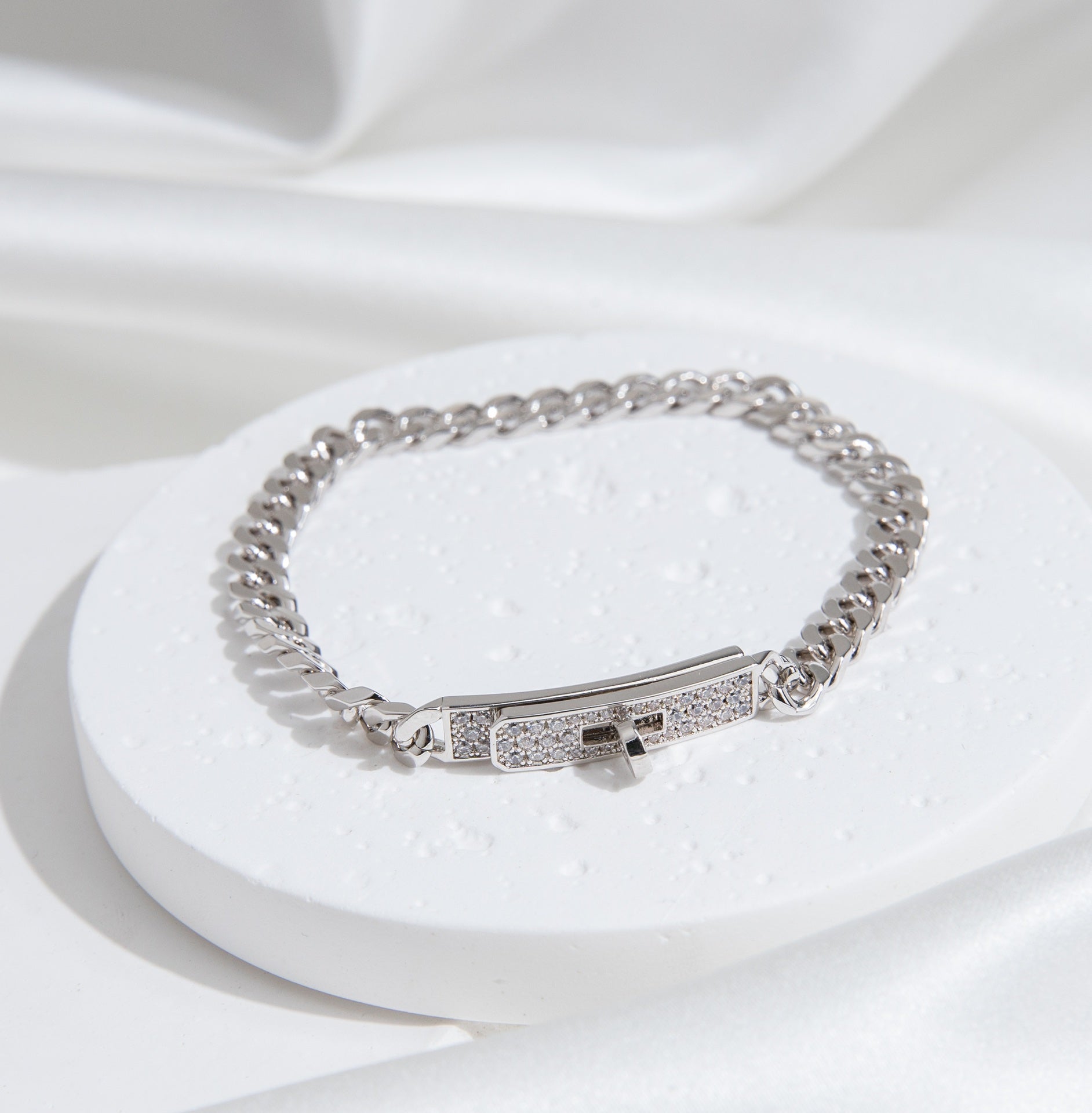 ¡®Imperial¡¯KELLY CHAIN SILVER DIAMOND BRACELET