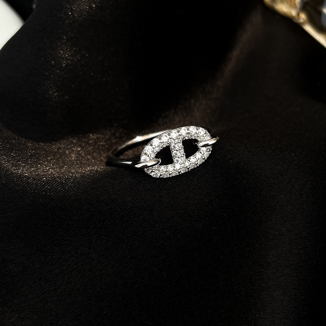 ¡®Imperial¡¯RONDE SMALL SILVER DIAMOND RING