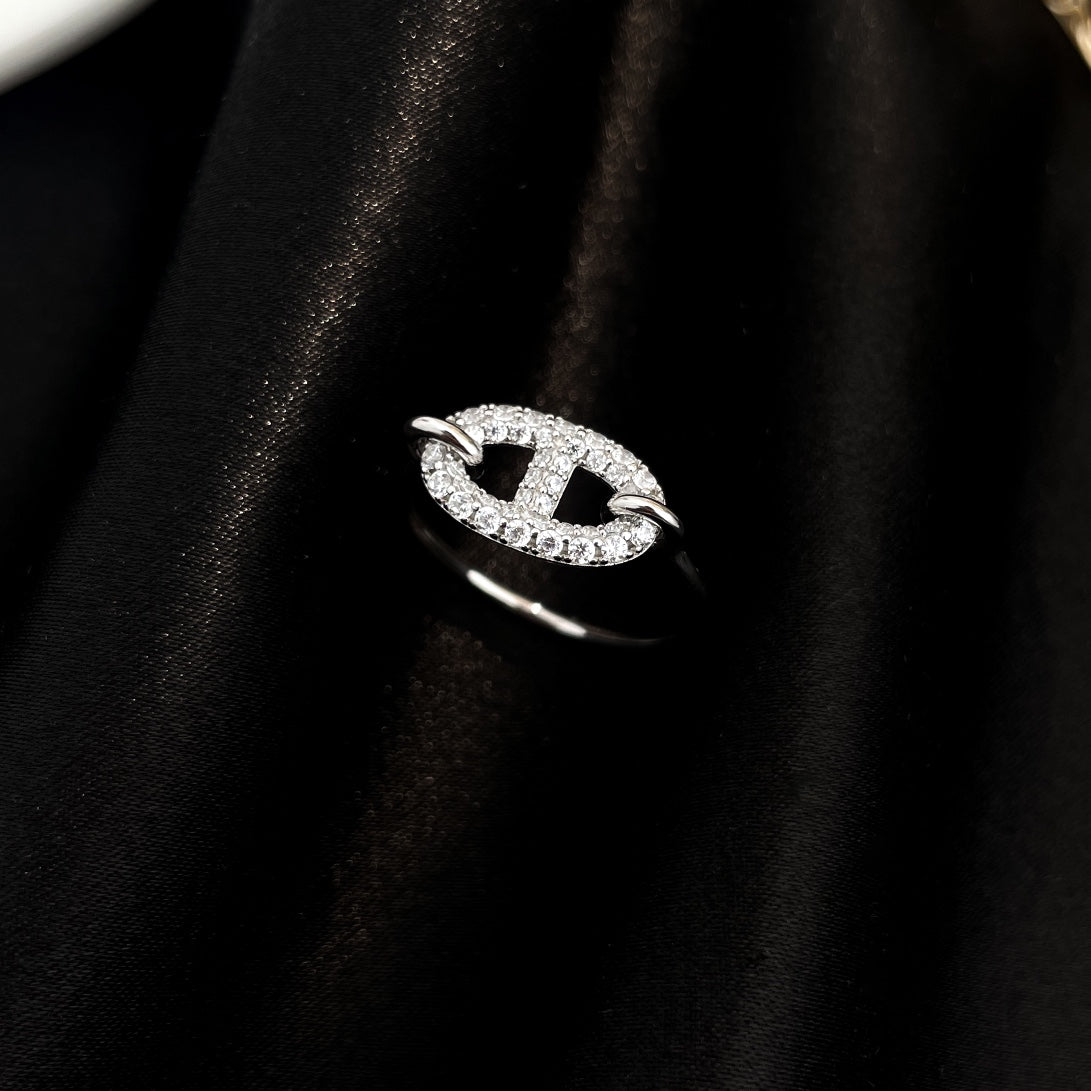 ¡®Imperial¡¯RONDE SMALL SILVER DIAMOND RING