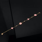 ¡®Imperial¡¯STAR AND SUN 4 MOTIF PINK MOP PINK GOLD BRACELET