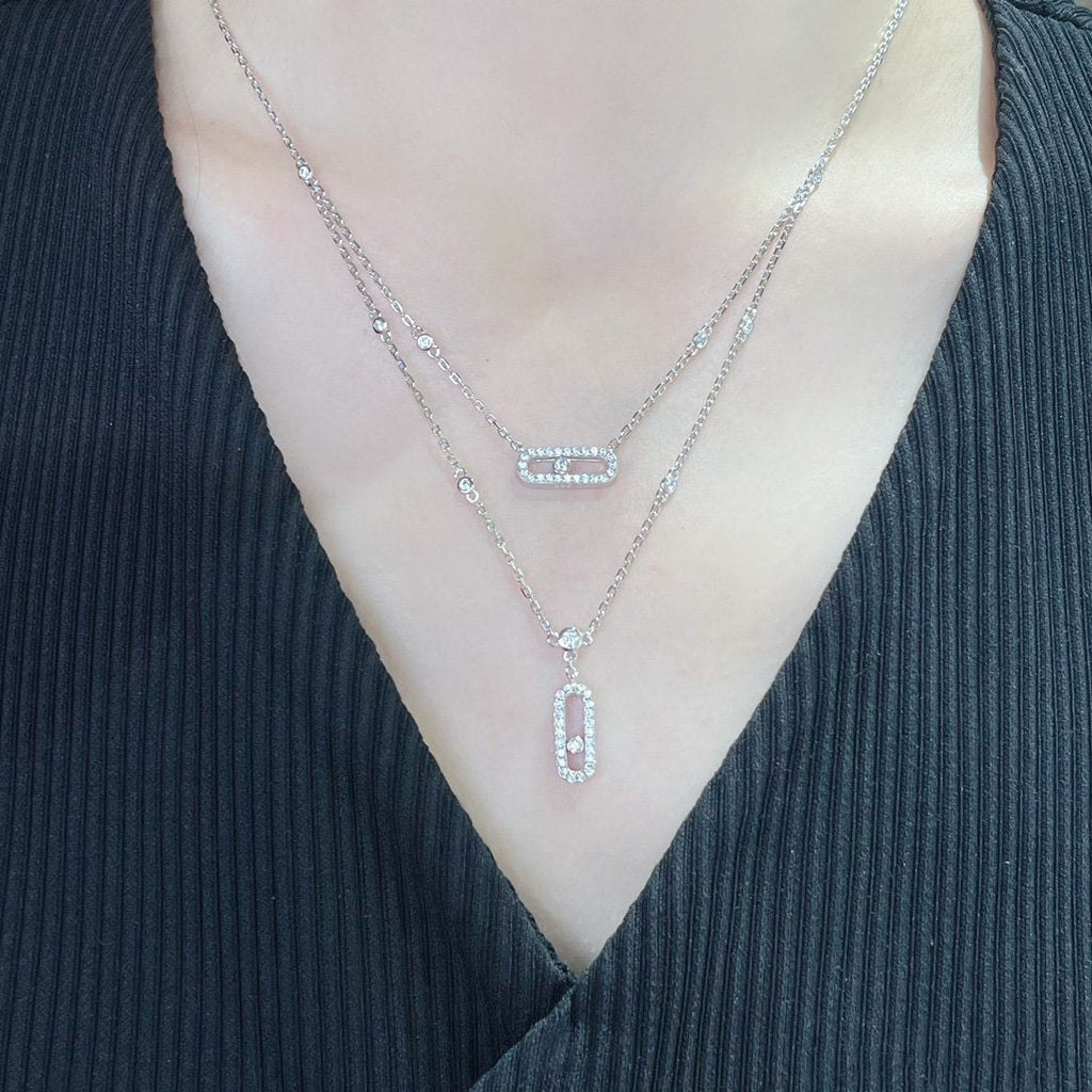 [Imperial] MOVE 2 ROW DIAMOND NECKLACE