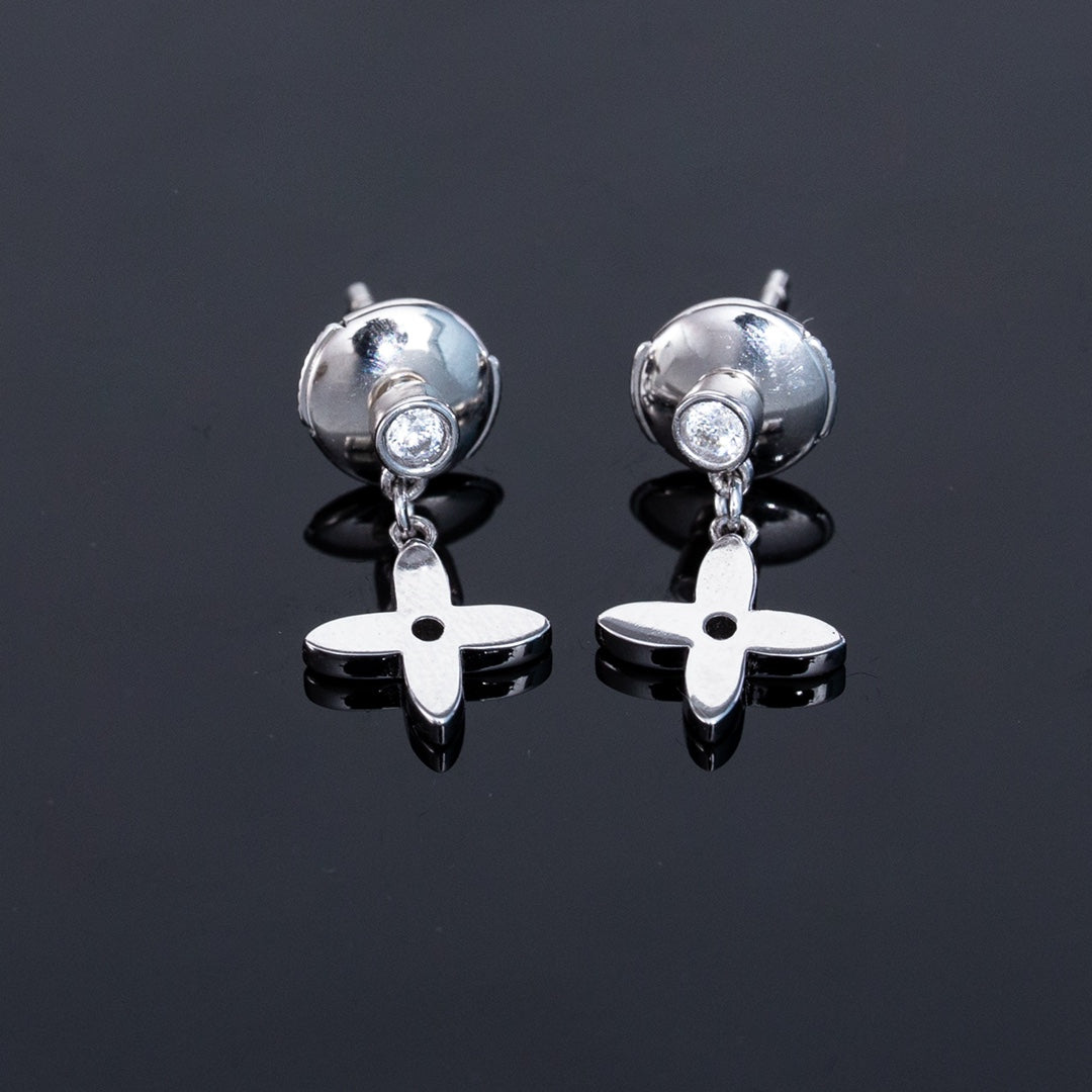 ¡®Imperial¡¯VIDYLLE SILVER DIAMOND MINI DROP EARRINGS