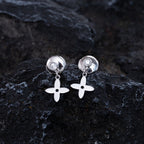 ¡®Imperial¡¯VIDYLLE SILVER DIAMOND MINI DROP EARRINGS