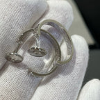 ¡®Imperial¡¯LOVE DIAMOND SILVER HOOP EARRINGS