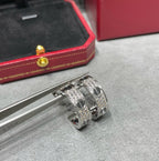 ¡®Imperial¡¯LOVE CERAMIC DIAMOND PAVED SILVER EARRINGS