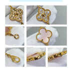¡®Imperial¡¯CLOVER 5 MOTIF DIAMOND PINK MOP PINK GOLD BRACELET