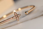 ¡®Imperial¡¯IDYLLE GOLD OPEN BRACELET DIAMOND PAVED