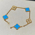 [Imperial]New CLOVER 5 MOTIF BLUE AGATE BRACELET COLLECTION