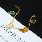 ¡®Imperial¡¯LUCKY SPRING 5 MOTIF GOLD BRACELET