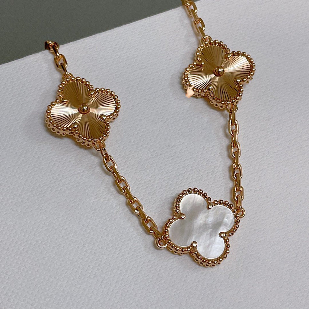 ¡®Imperial¡¯CLOVER BRACELET 5 MOTIF WHITE MOP PINK GOLD