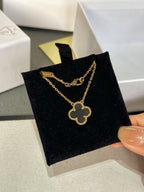 ¡®Imperial¡¯CLOVER ROCK CRYSTAL ROSE GOLD NECKLACE