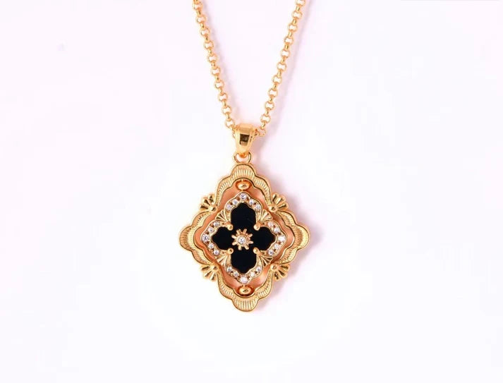[Imperial] B.C.L ENAMEL ROTATING SINGLE-DIAMOND NECKLACE£¨Various colors£©