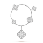 ¡®Imperial¡¯CLOVER 6 MOTIFS SILVER DIAMOND BRACELET
