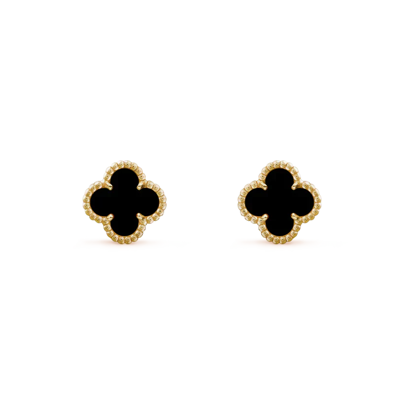 ¡®Imperial¡¯CLOVER MINI 9.5MM BLACK MOP EARRINGS