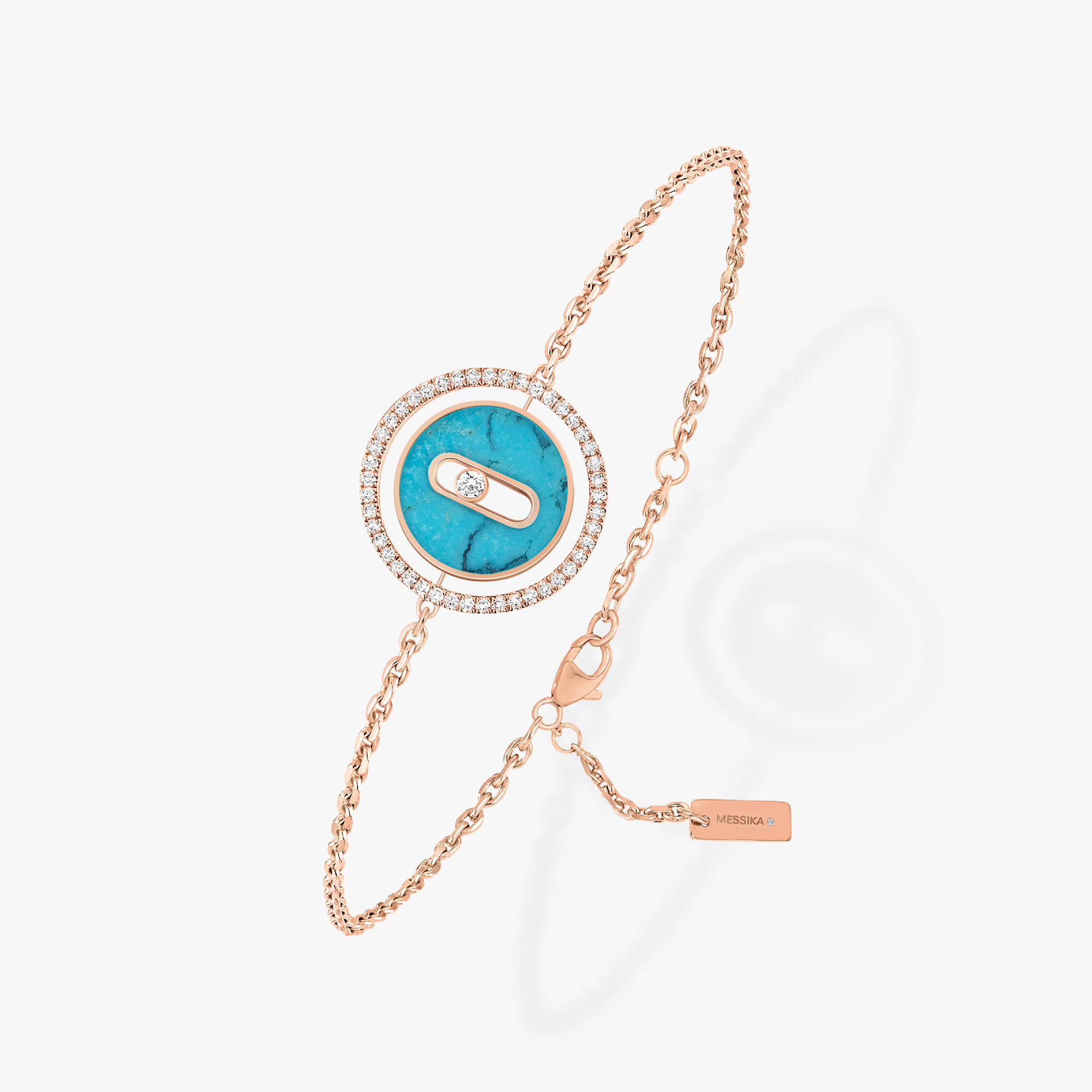 [Imperial] MOVE TURQUOISE PINK GOLD DIAMOND BRACELET
