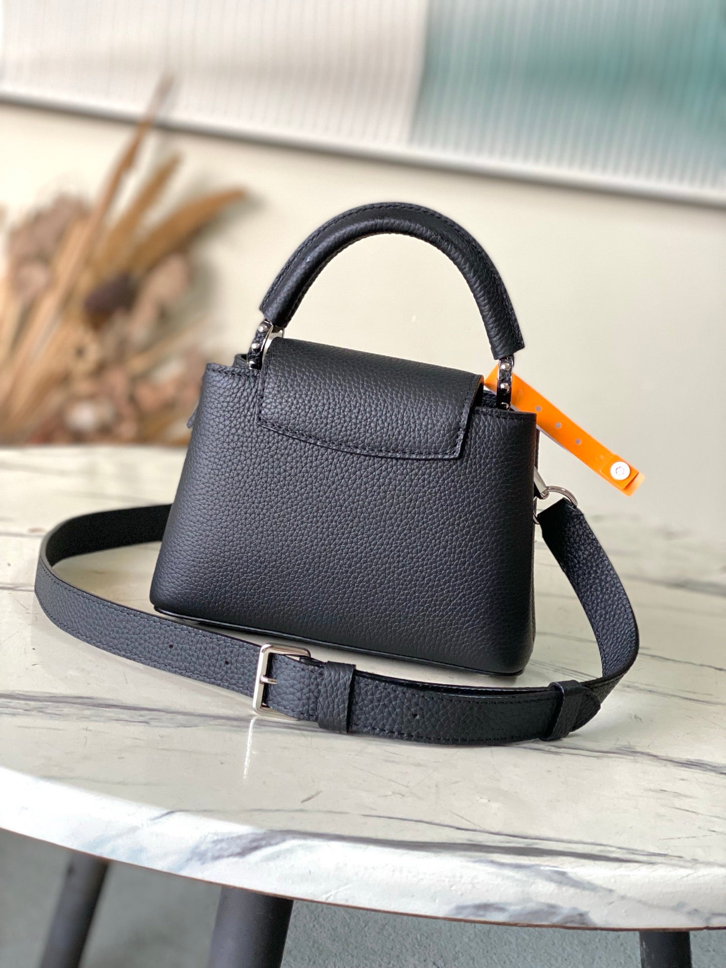 ONTHEGO 2025 NEW CLASSIC BLACK MINI HANDBAG WITH RHINESTONE EMBELLISHING