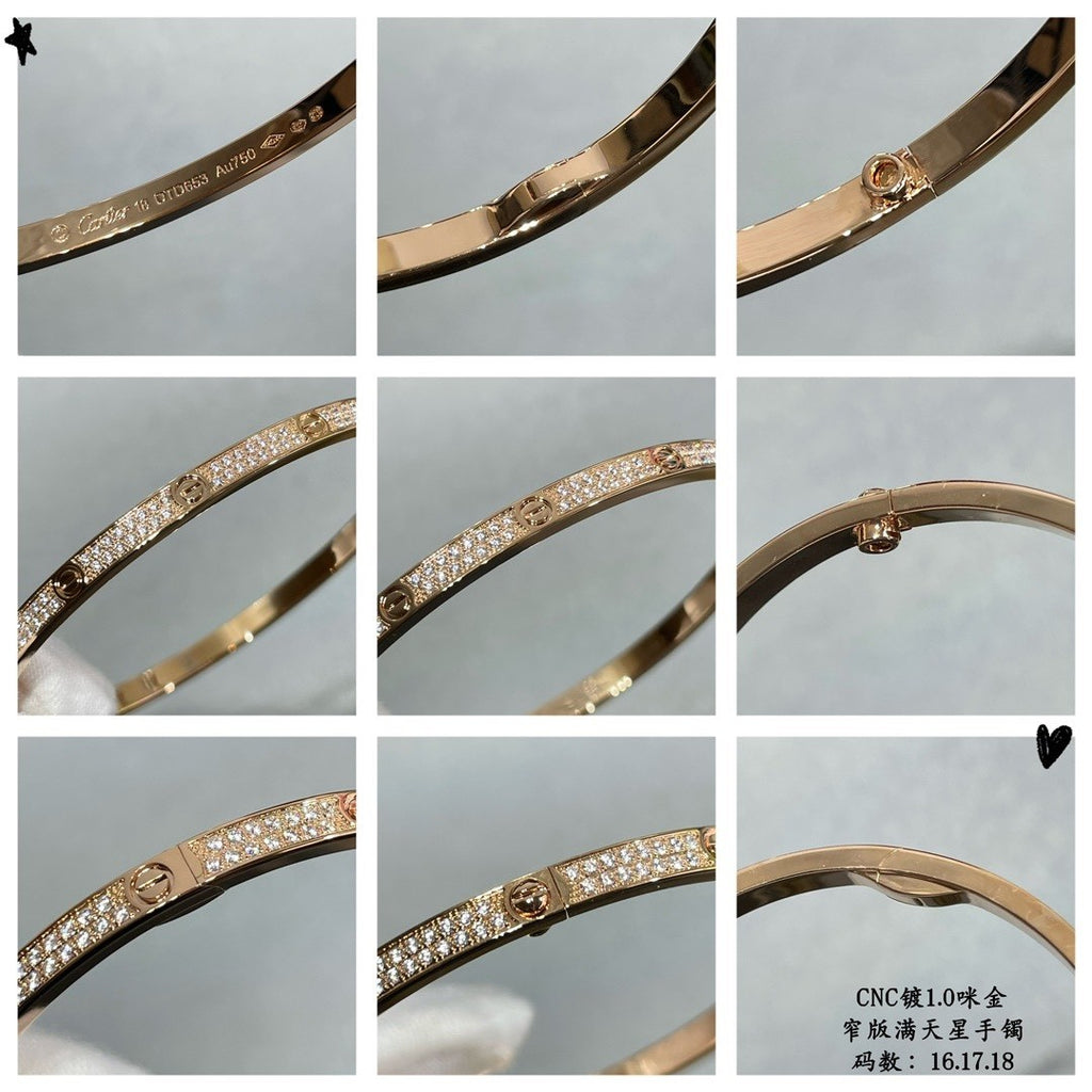「インペリアル」LOVEブレスレット 3.65MM ダイヤモンドパヴェ