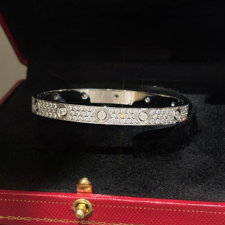 [Imperial] LOVE ARMREIF 6,1MM DIAMANT-PFLASTERUNG 10 GROSSE DIAMANTEN