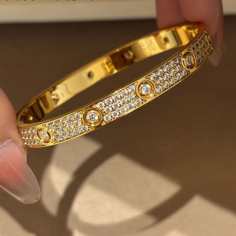 [Imperial] LOVEブレスレット 6.1MM ダイヤモンドパヴェ 10粒大粒ダイヤモンド