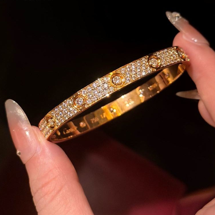 [Imperial] LOVE ARMREIF 6,1MM DIAMANT-PFLASTERUNG 10 GROSSE DIAMANTEN