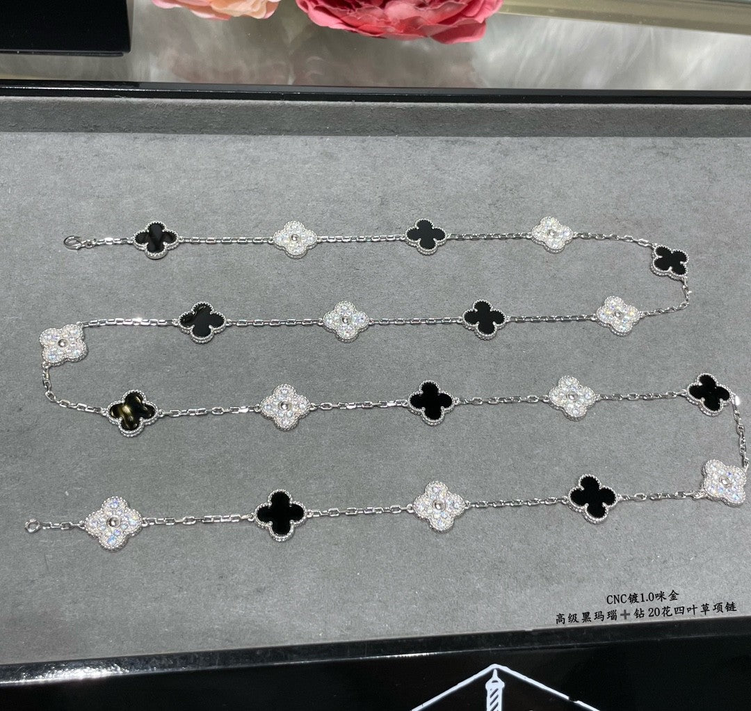 [Imperial] CLOVER 20 MOTIVE MALACHIT DIAMANTENKETTE