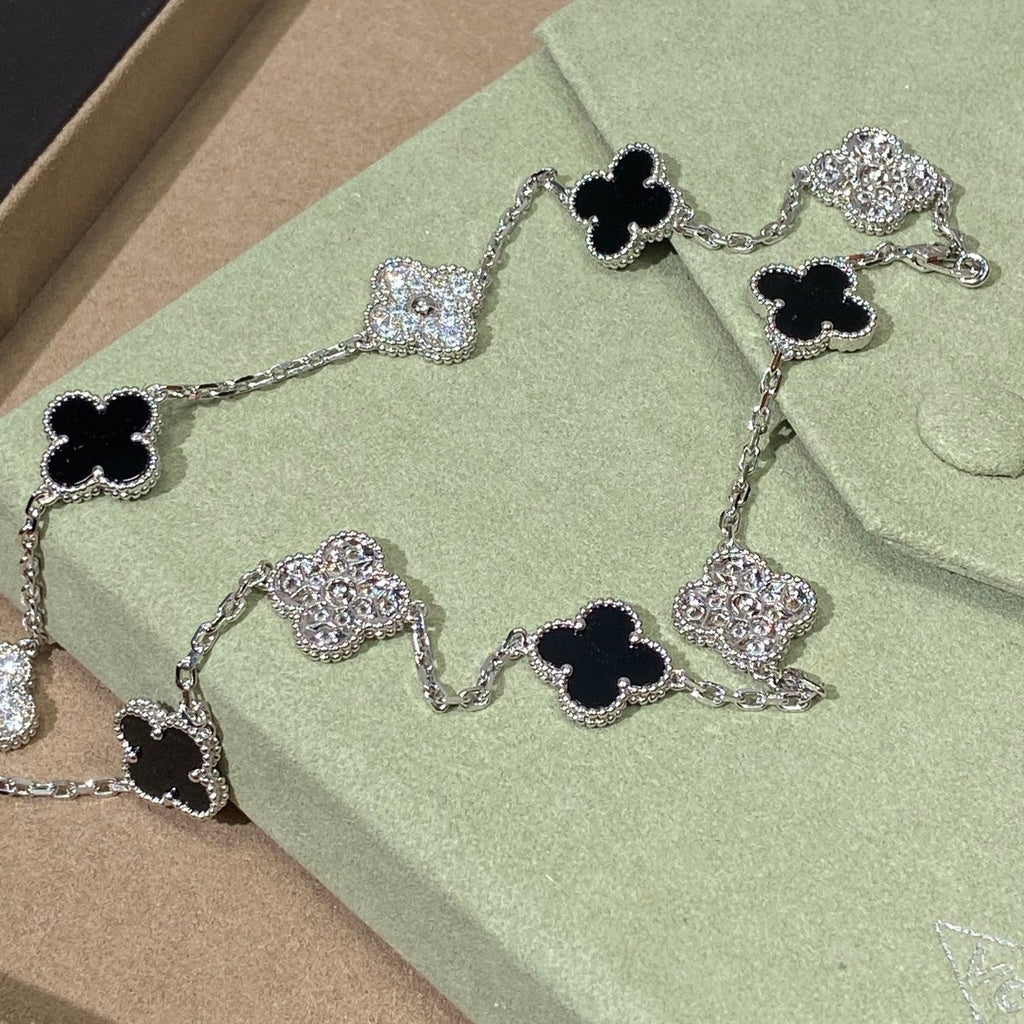 [Imperial] CLOVER 20 MOTIVE MALACHIT DIAMANTENKETTE