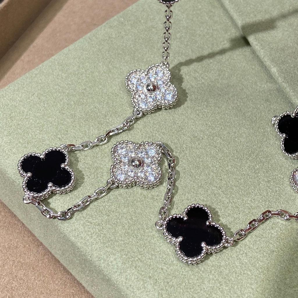 [Imperial] CLOVER 20 MOTIVE MALACHIT DIAMANTENKETTE