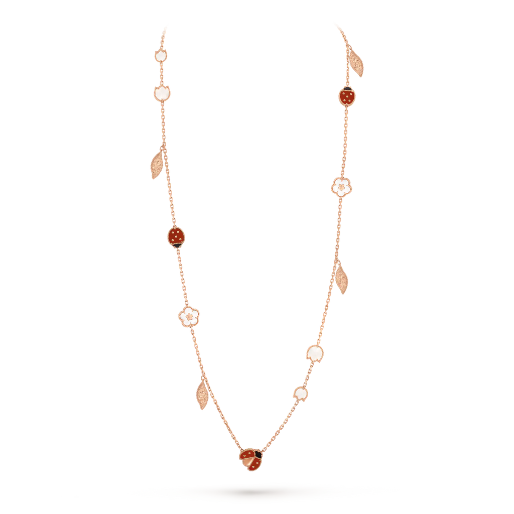¡®Imperial¡¯LUCKY SPRING 15 MOTIFS ROSE GOLD NECKLACE