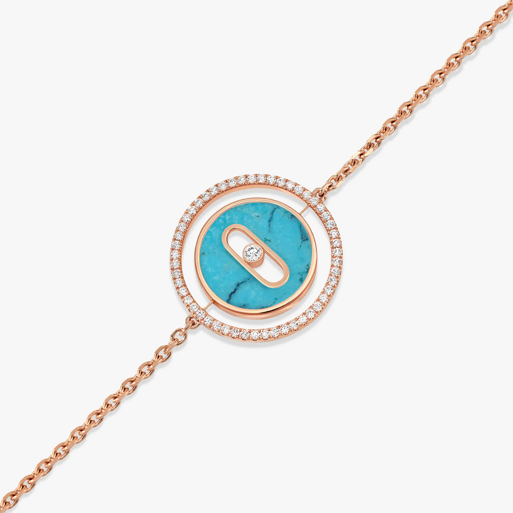 [Imperial] MOVE TURQUOISE PINK GOLD DIAMOND BRACELET